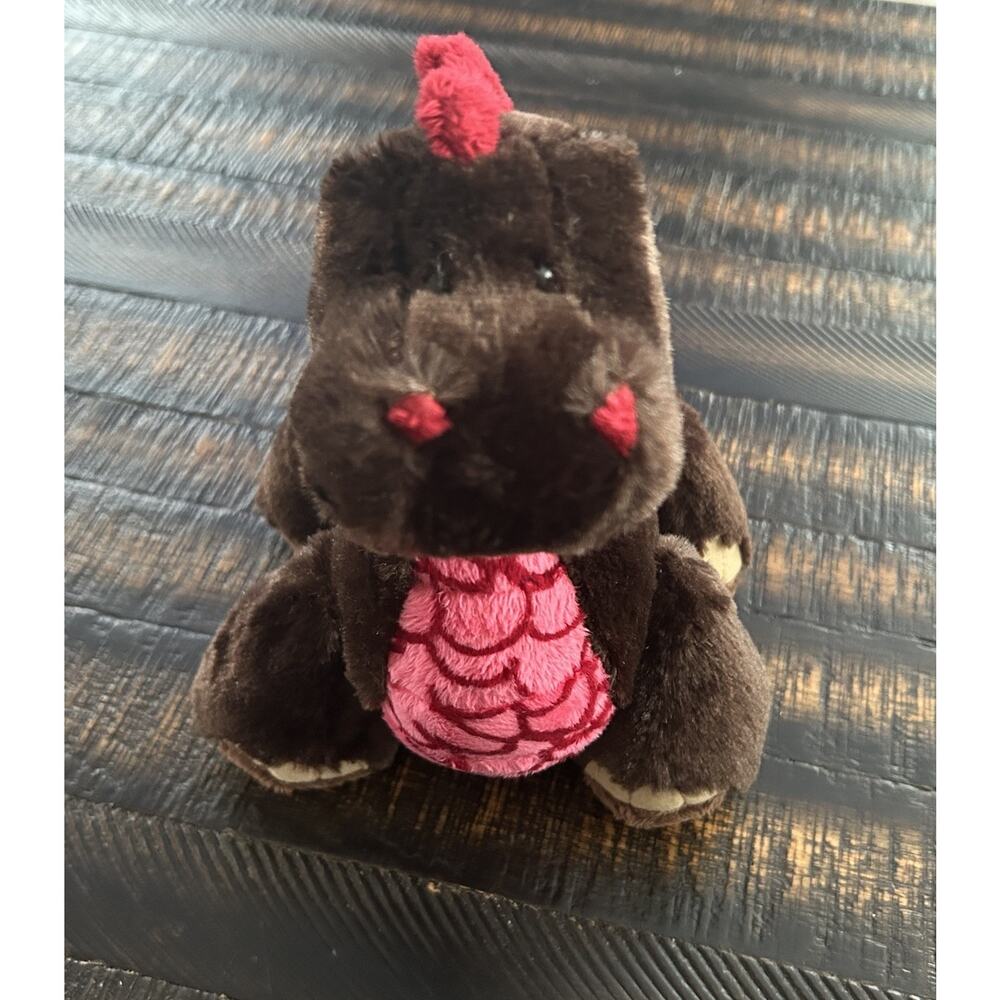 Ganz Webkinz Cocoa Dinosaur HM338 No Code Adorable Brown & Red Dino Retired
